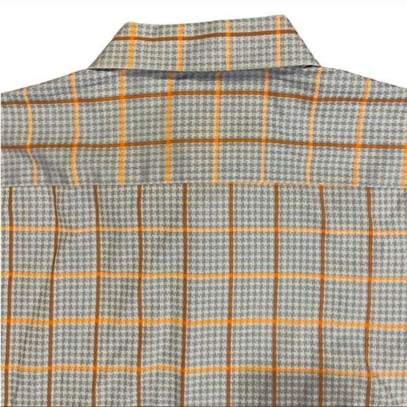 Robert Graham Long Sleeve Button Down Blue and Orange Windowpane Size XL - Picture 5 of 10